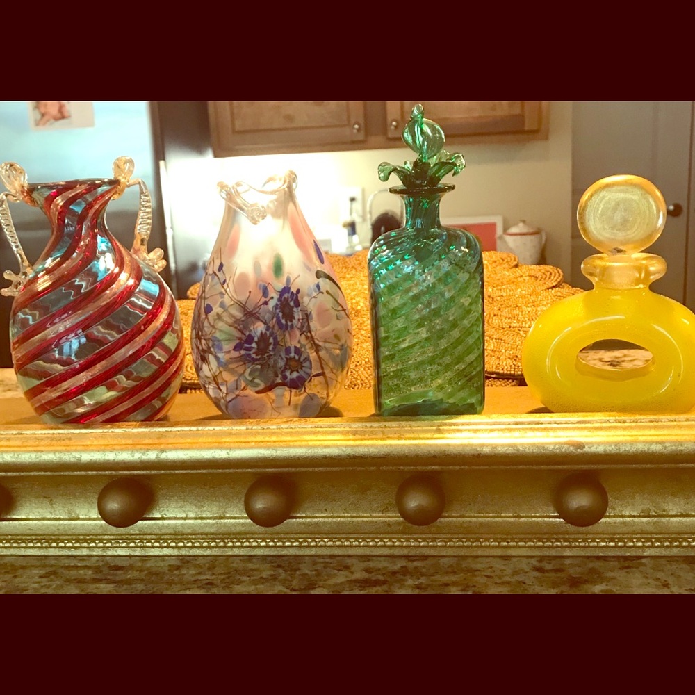 Set of 4 Venetian Blown Glass from Italy